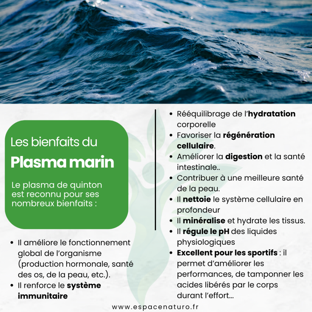 Bienfaits du plasma marin pour la santé.